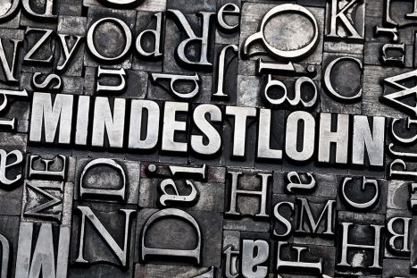 Foto: Schriftzug Mindestlohn