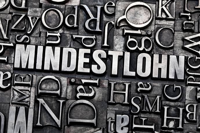 Foto: Schriftzug Mindestlohn